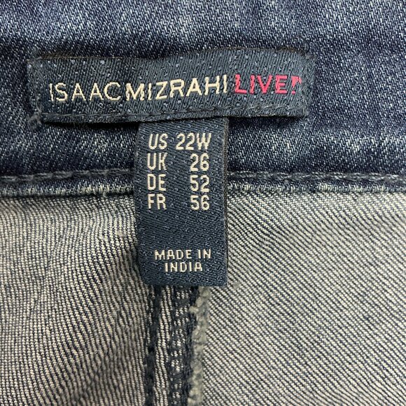 22W JEANS TRUE DENIM Straight Leg Frayed Jeans NWT SUPER NICE! IML! QVC JEANS - Picture 4 of 11